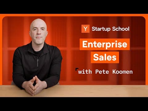 Enterprise Sales | Startup School