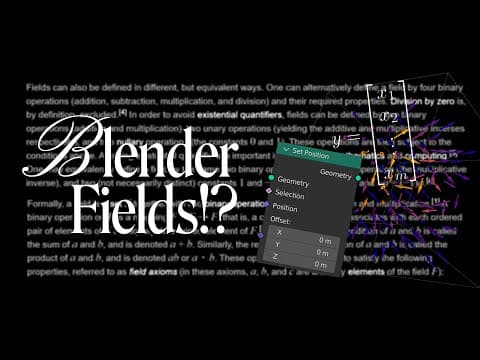 Fields in 100 seconds| Blender Geometry nodes | Part 1| Renderize